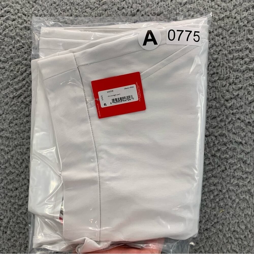 Spanx On-The-Go Slim Straight Pant Classic White Women's NWT Size: L (Regular) - Picture 15 of 15